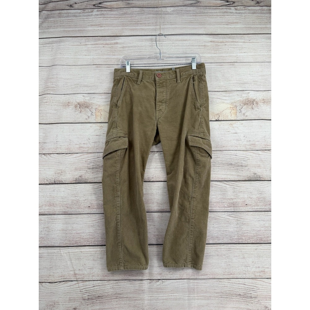 Vince Cargo Pants Women 4 Tan Corduroy Straight Leg Cropped Made in USA